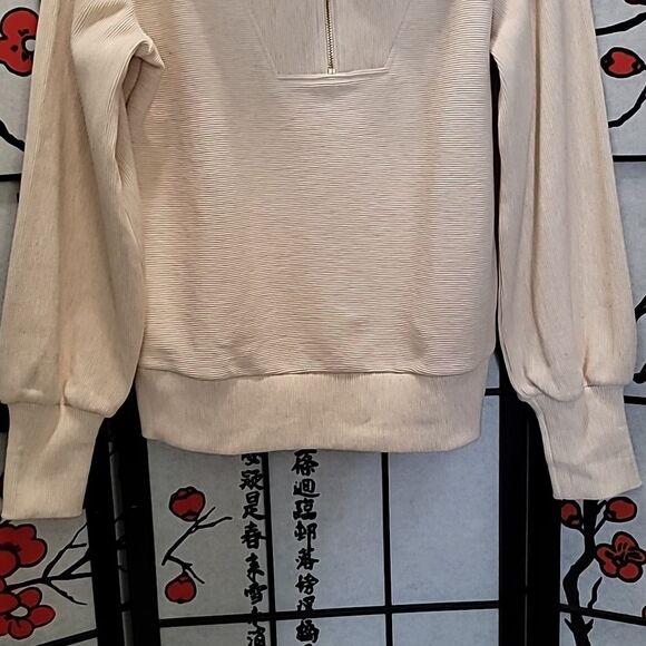 Varley Nwt Cream Vine Half Zip Sweater - Picture 4 of 14